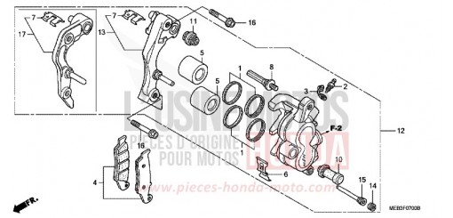ETRIER DE FREIN AVANT CRF450R3 de 2003
